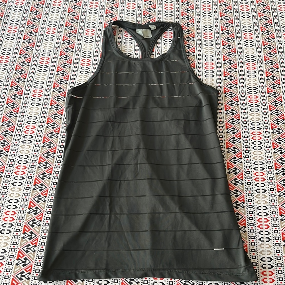 Athleta army green Chi racer back workout tank top xs